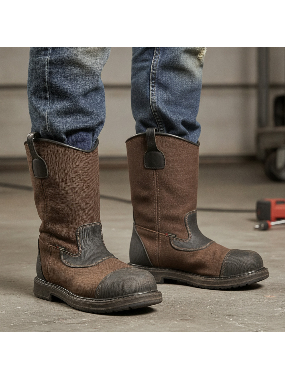 Red Wing MaxBond 2499 Men's 11 Steel Toe Waterproof Pull On Work Boots